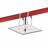 Пожарный экран для спринклера квадратный (крепление на трубу) 300х300 